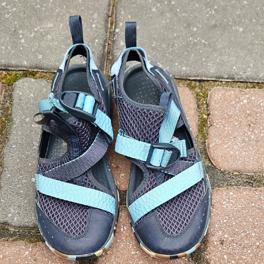 Blue and Black Outdoor Shoes
